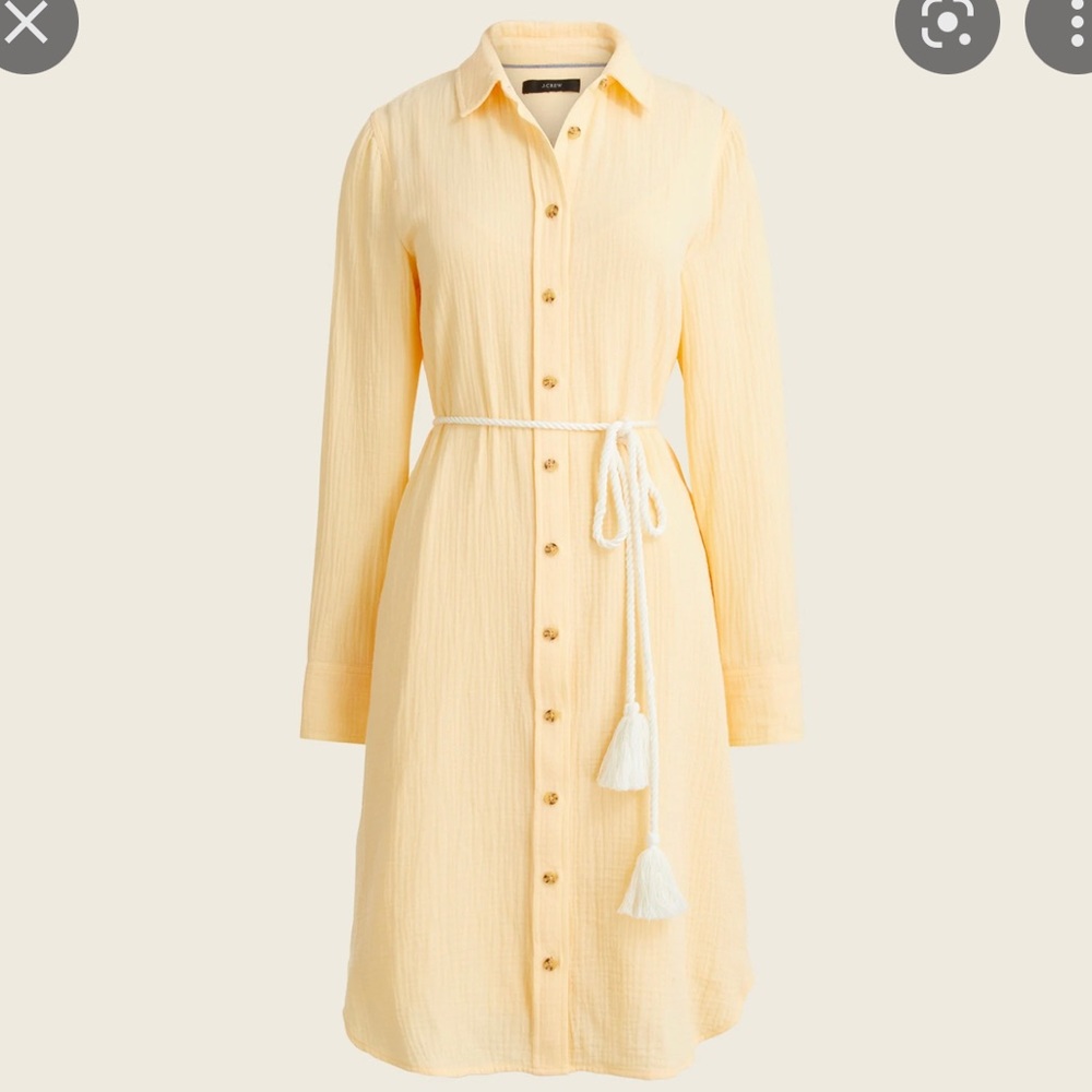 NWT J crew Classic-Fit Soft Gauze Shirtdress